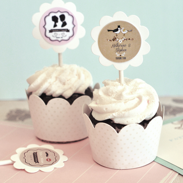 Wedding Cupcake Toppers