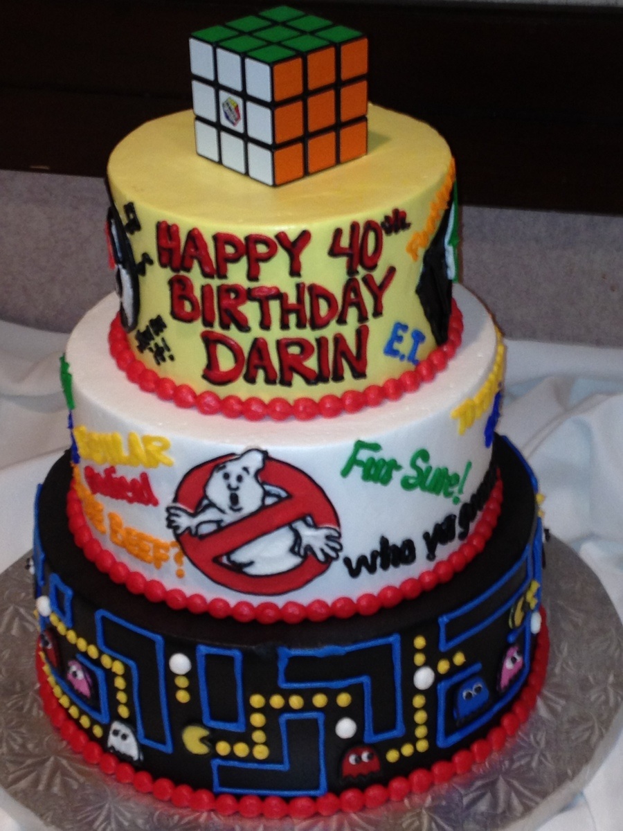 1980s Theme Birthday Cake