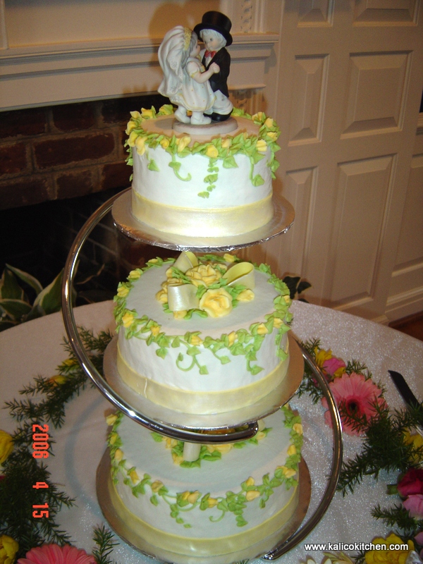 3 Separate Tier Wedding Cake Stands