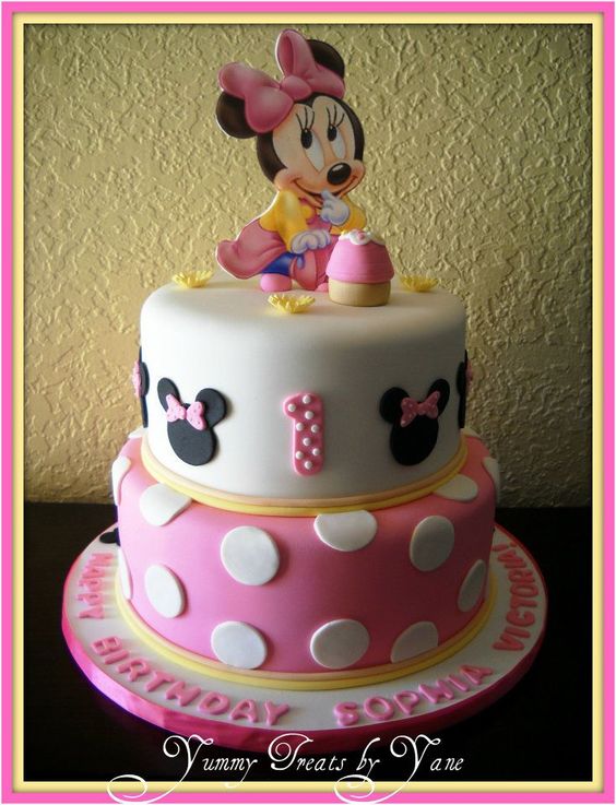 Baby Minnie Mouse 1st Birthday Cake