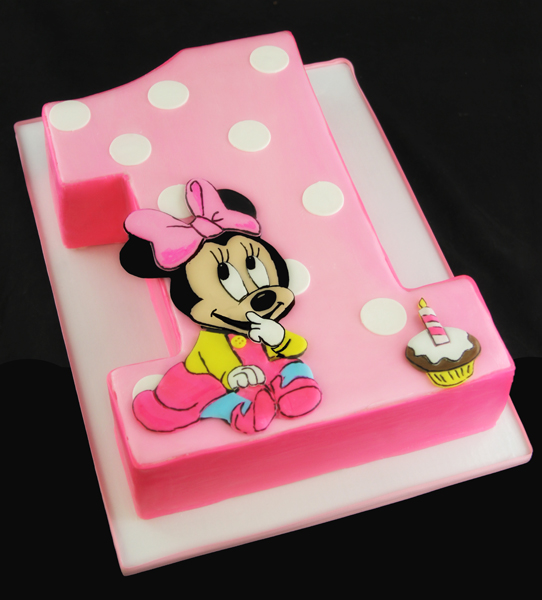 Baby Minnie Mouse 1st Birthday Cake