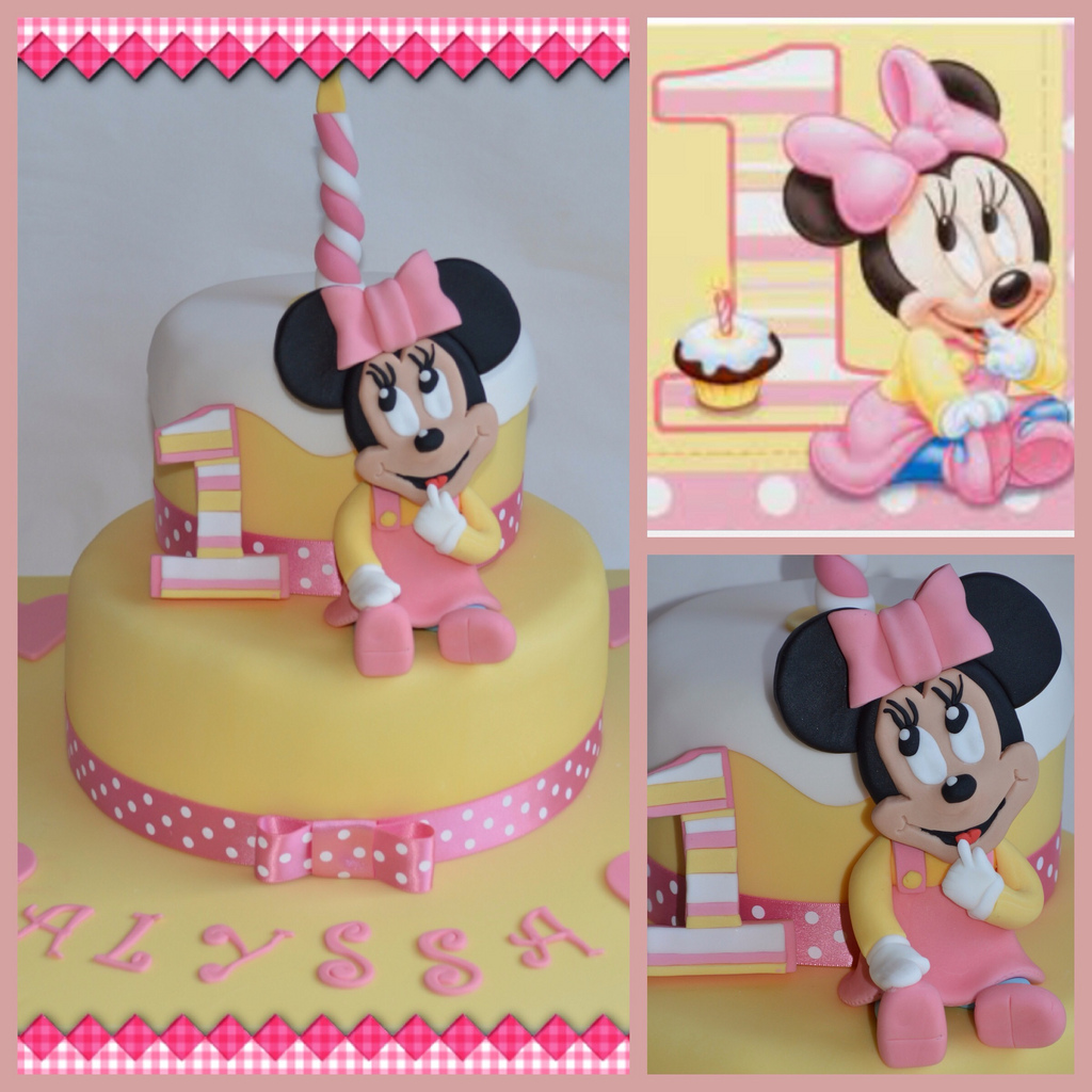 Baby Minnie Mouse 1st Birthday Cake