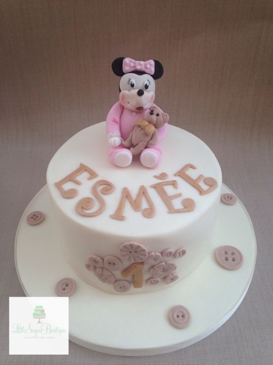 Baby Minnie Mouse 1st Birthday Cake