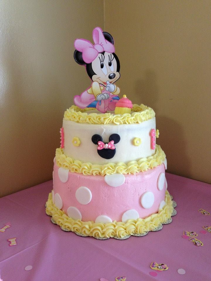 Baby Minnie Mouse 1st Birthday Cake