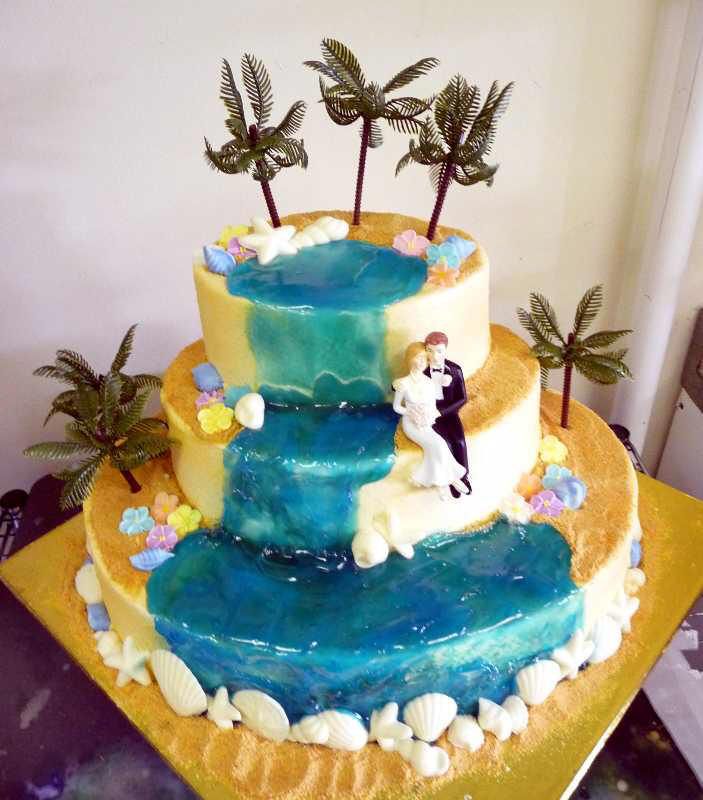 Beach Theme Wedding Cake Decorations