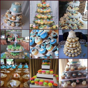 Beach Theme Wedding Cupcake Display Idea