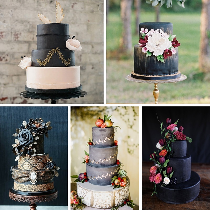 Beautiful Black Wedding Cake