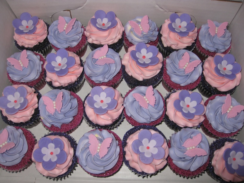 Butterfly Baby Shower Cake and Cupcakes