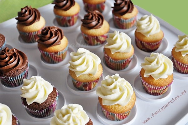 Chocolate and Vanilla Mini-Cupcakes