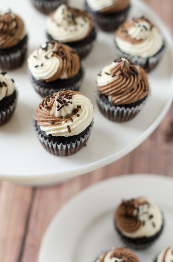 Chocolate and Vanilla Swirl Cupcakes