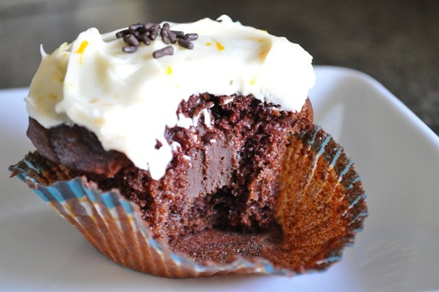 Chocolate Cupcakes with Cream Cheese Filling