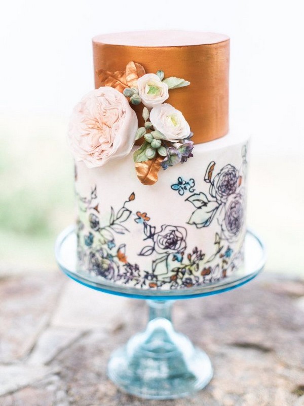 Copper Wedding Cakes Pinterest