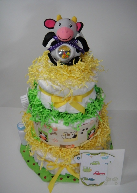 Cow Baby Shower Cake