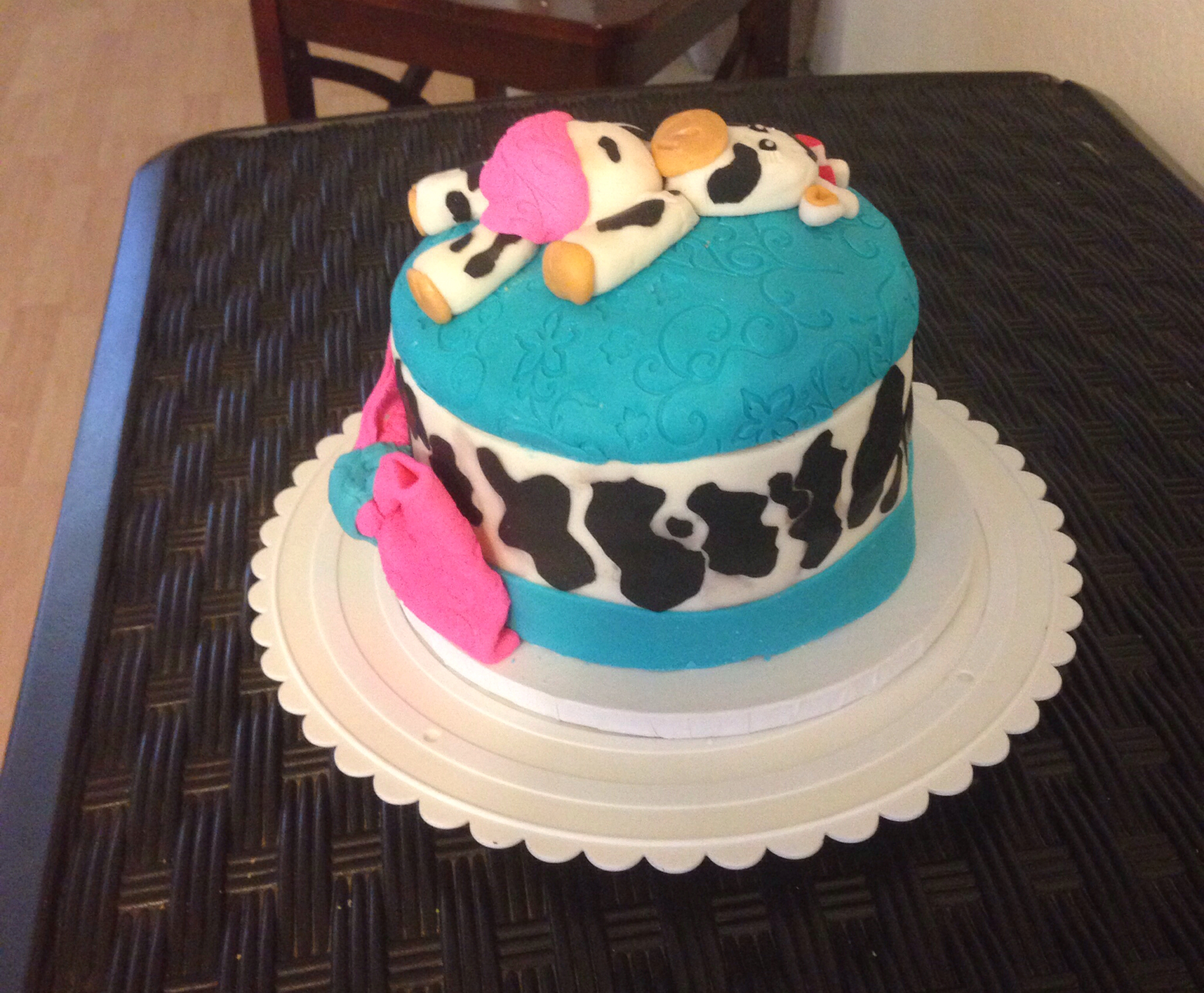 Cow Baby Shower Cake