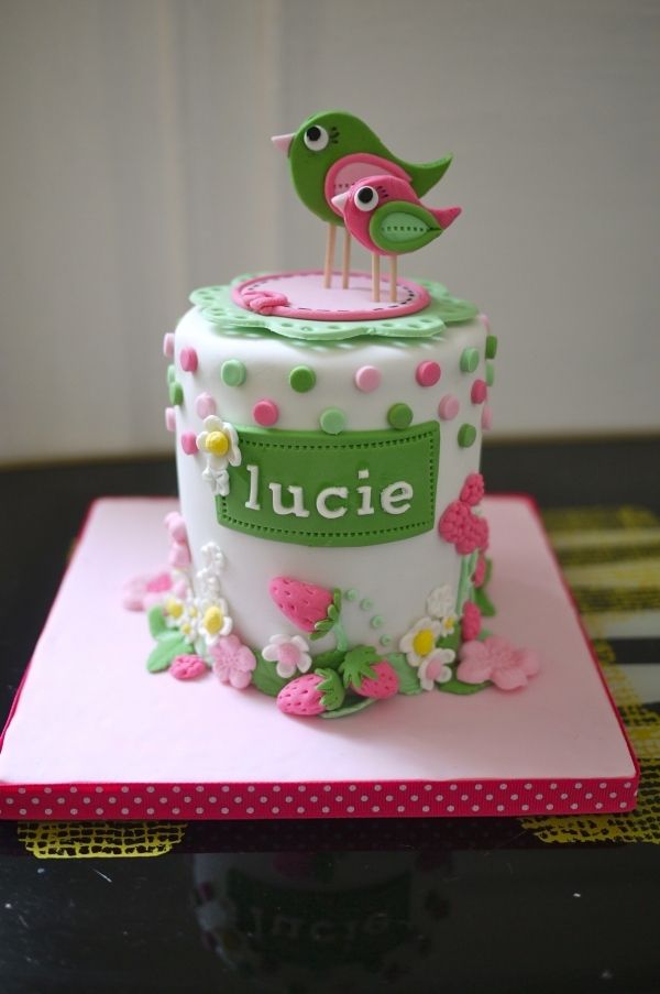 13 Photos of Girl Bird Birthday Cakes