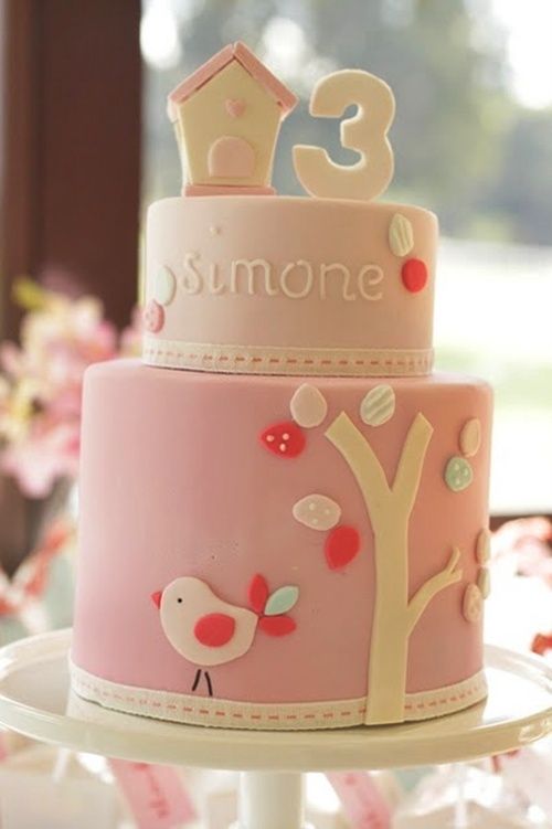 Cute Bird Birthday Cake