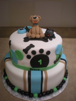 Dog Themed Birthday Cake