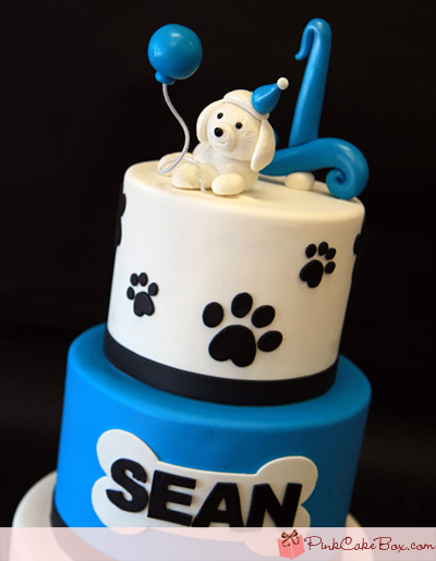 Dog Themed Birthday Cake