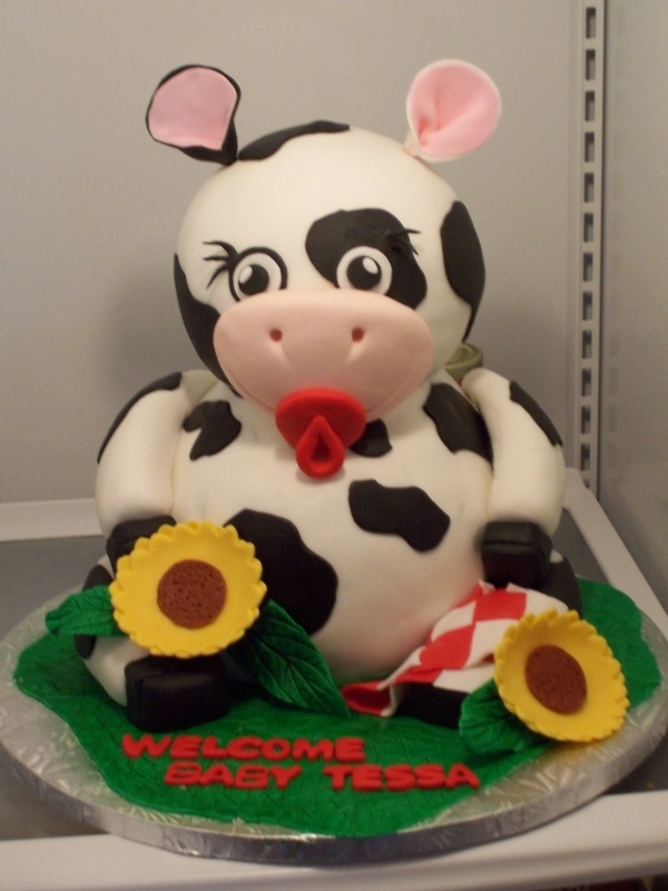 Farm Animal Baby Shower Cake