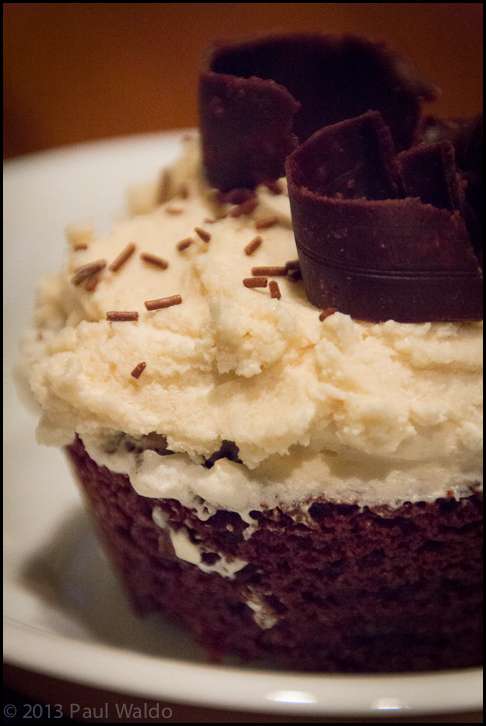 Fluffy White Cake with Chocolate Frosting