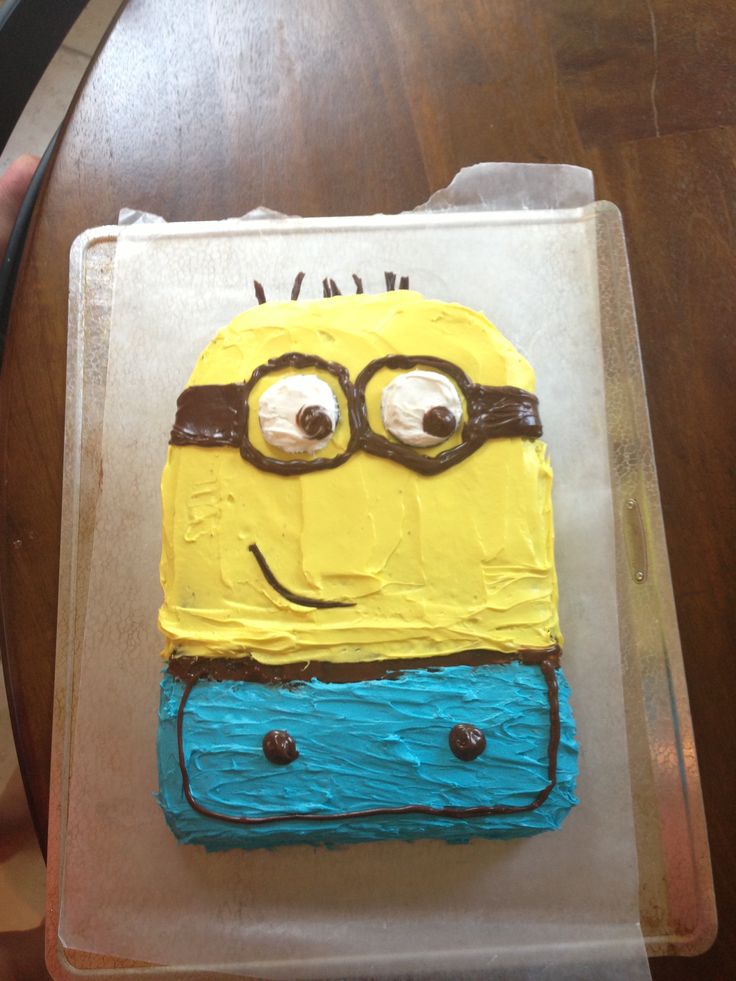 Homemade Minion Birthday Cake