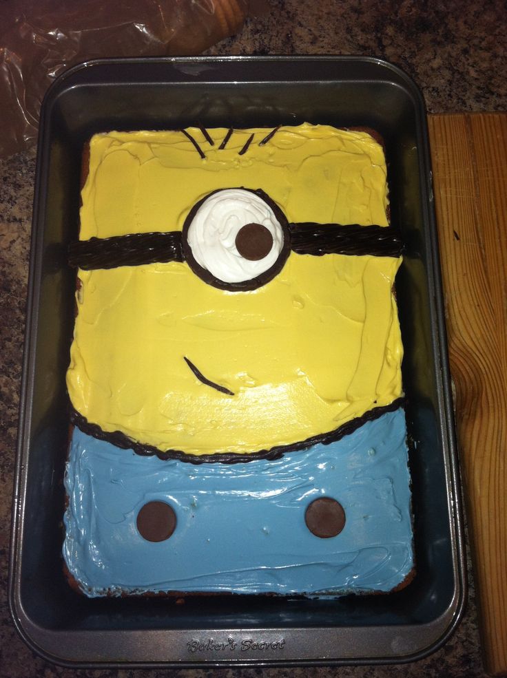 Homemade Minion Birthday Cake