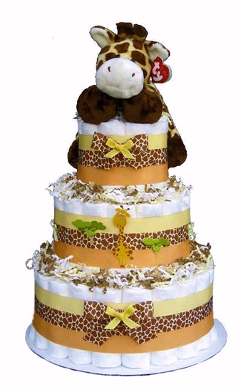 Jungle Safari Baby Shower Diaper Cake