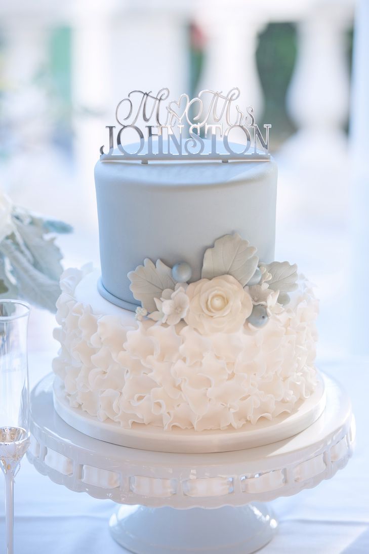 Light Blue Wedding Cake