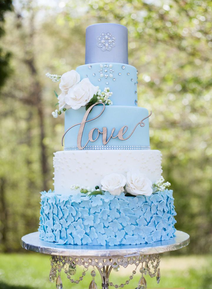 Light Blue Wedding Cake