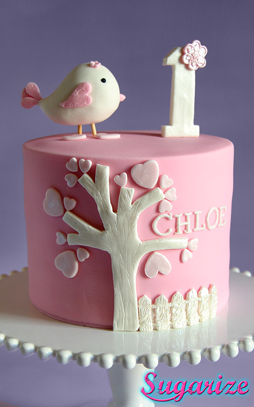 Little Girl Pink Birthday Cake