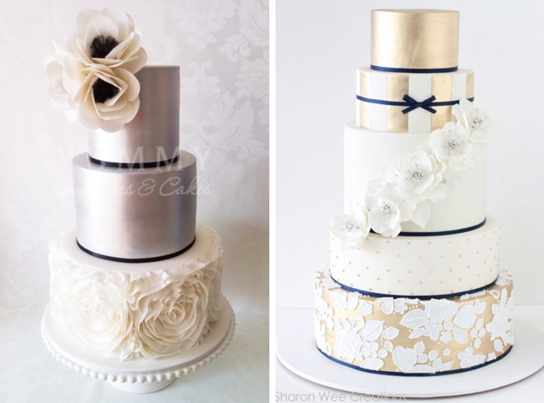 Metallic Wedding Cake