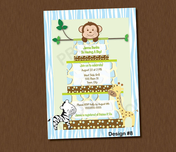 Monkey Baby Shower Cake