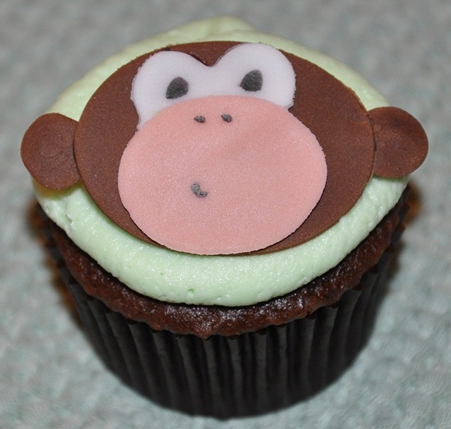 Monkey Cupcake Cake Made Out Of