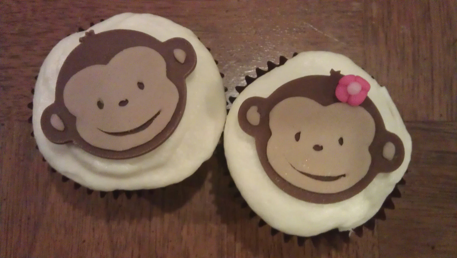 Monkey Fondant Cupcake Topper