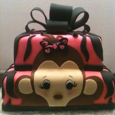 Monkey Themed Baby Shower Cake