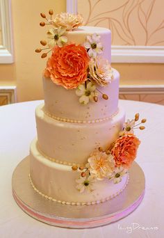 Peony Wedding Cake