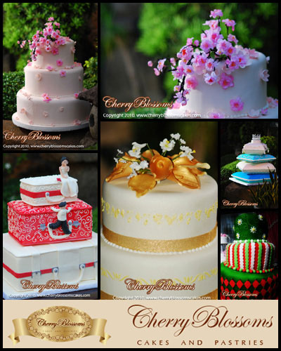 Philippine Cherry Blossom Wedding Cake