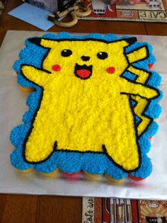 Pokemon Pikachu Cupcake Cake