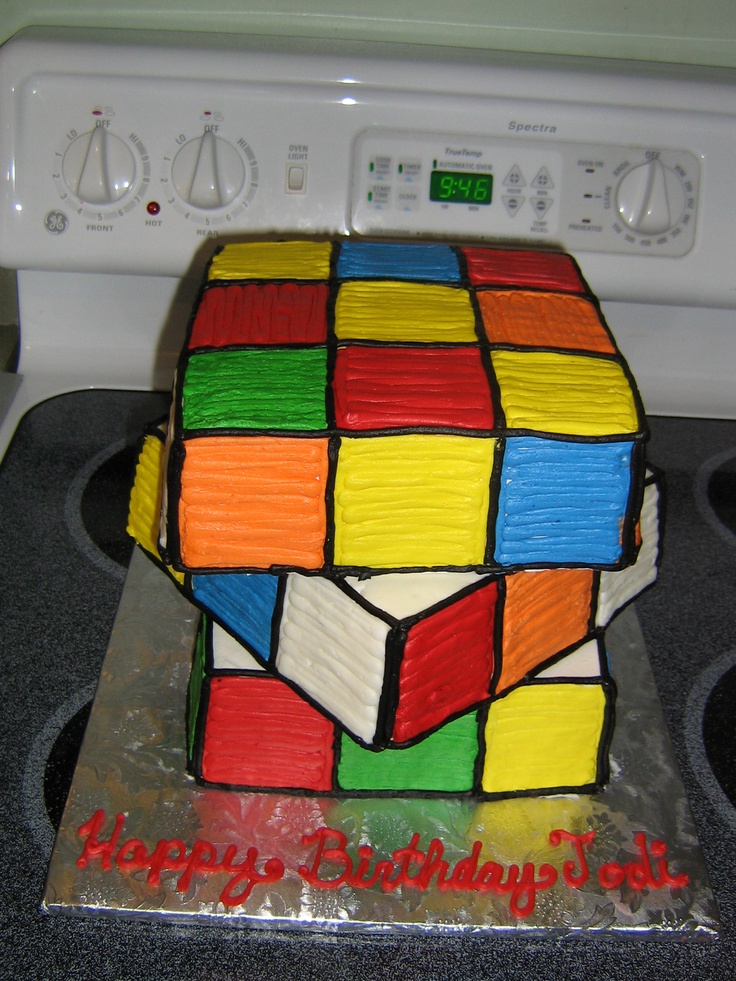 Rubik's Cube Cake