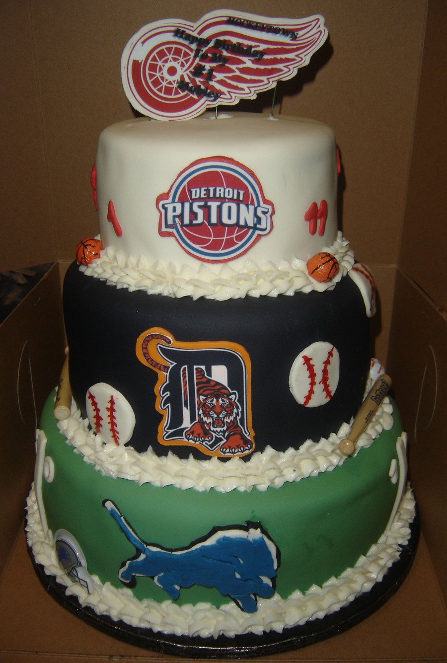 Sports-Themed Birthday Cake