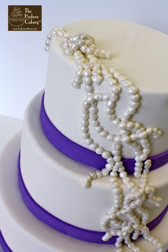 Wedding Cake with Sugar Pearls