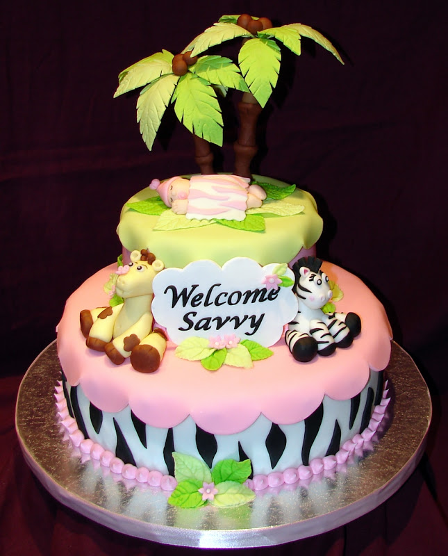 Zebra Baby Shower Cake