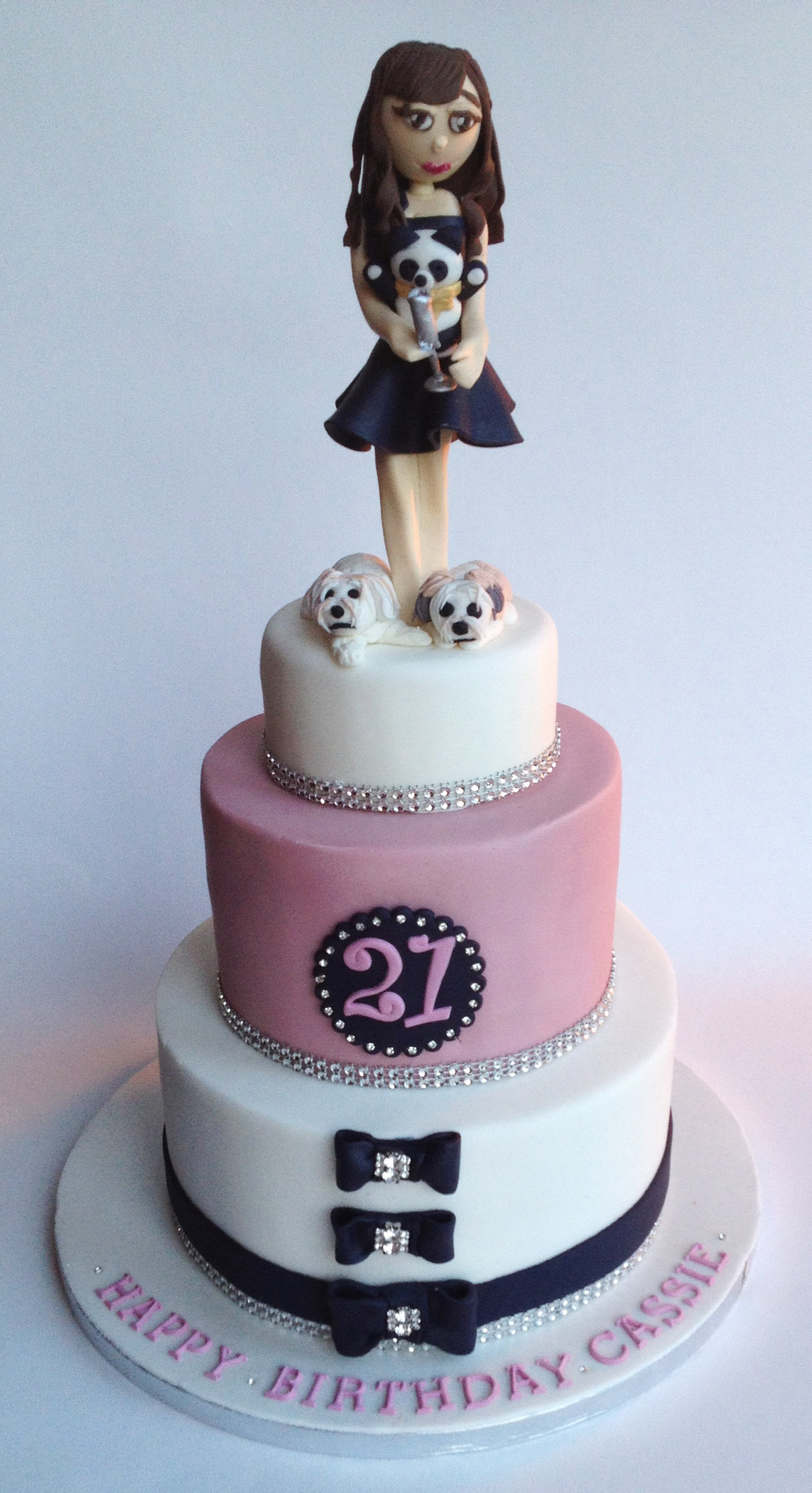 3 Tier 21st Birthday Cake