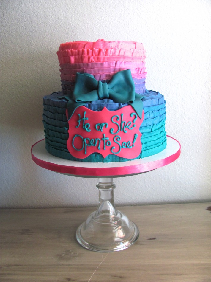 Baby Gender Reveal Cake