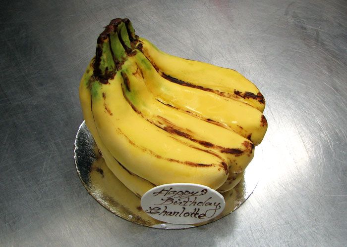 Banana Shaped Birthday Cake