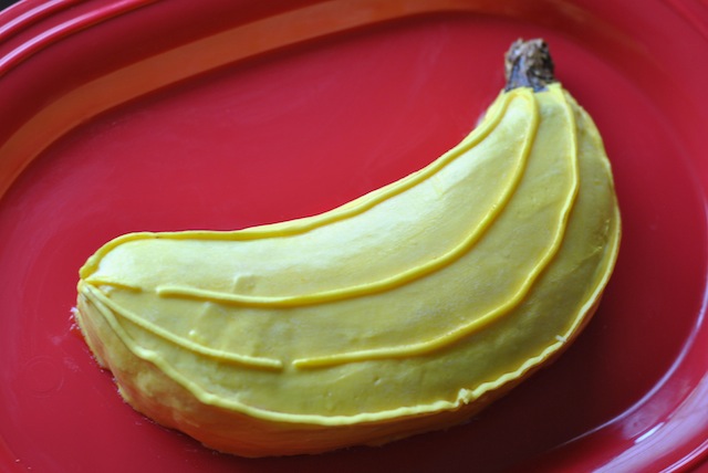 Banana Shaped Birthday Cake