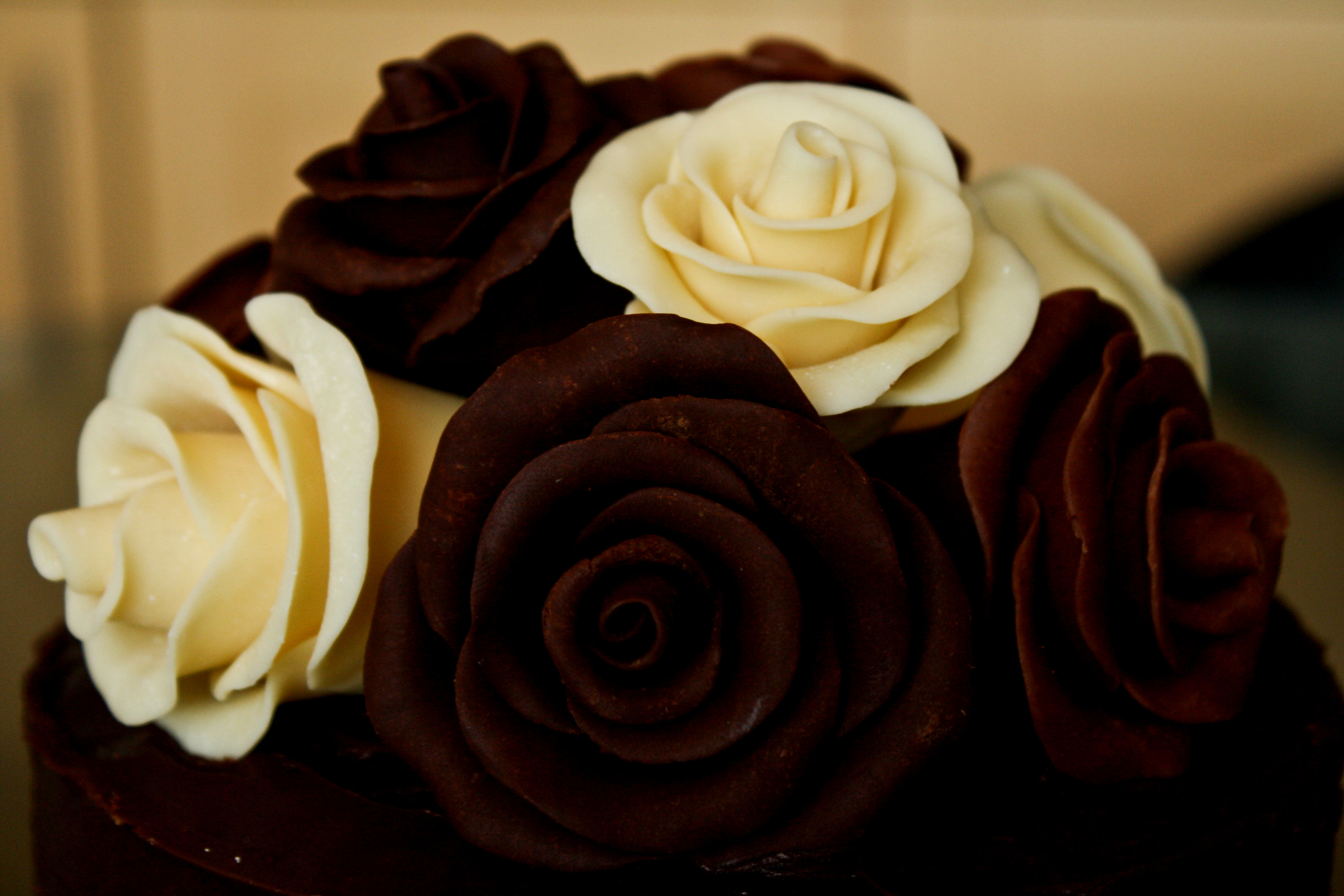 Chocolate Birthday Cake with Flowers