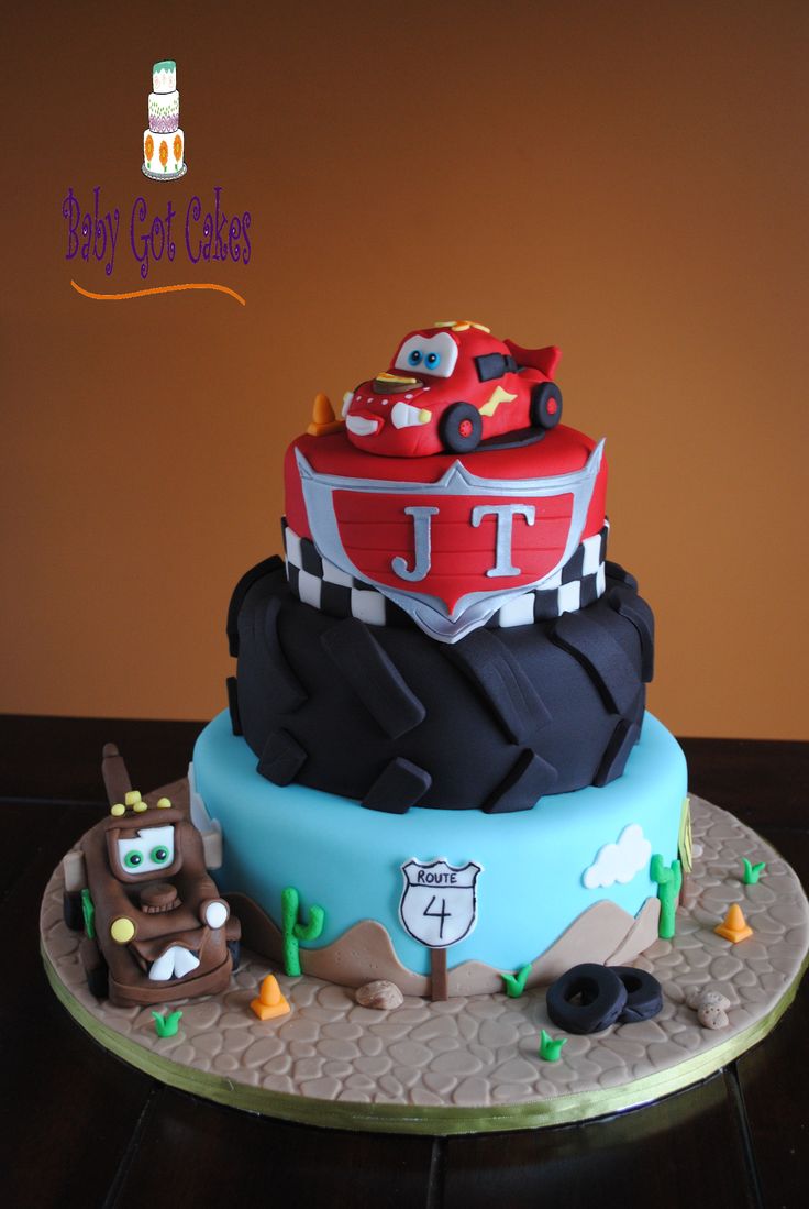 5 Photos of 3 Tier Birthday Cakes Cars