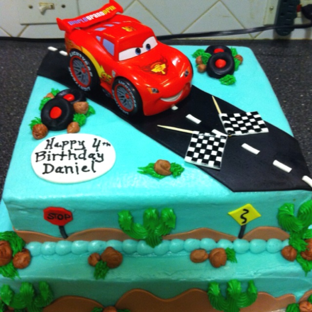 Lightning McQueen Birthday Cake