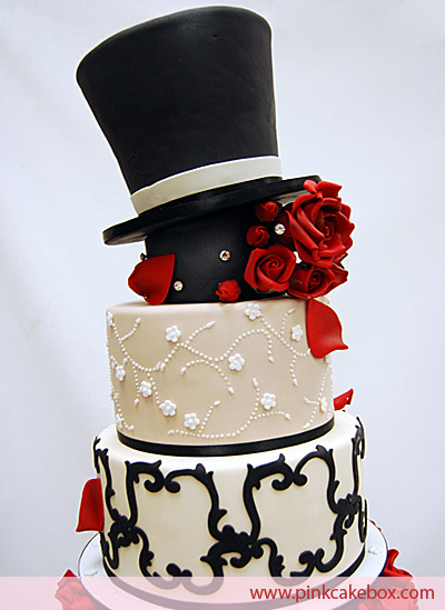 Old Hollywood Theme Wedding Cake